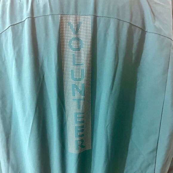 PERRY ELLIS WINDBREAKER JACKET ZIP OFF HOOD MIAMI SUPER BOWL LIV 2020 TEAL SZ M - Picture 8 of 11